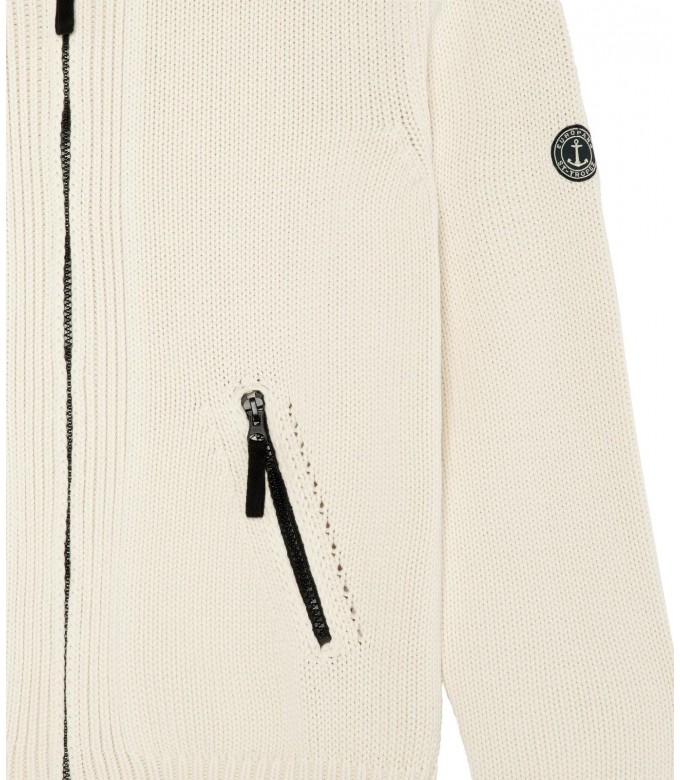 ALLEN CARDIGAN ZIPPÉ IVOIRE