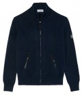 ALLEN CARDIGAN ZIPPÉ MARINE