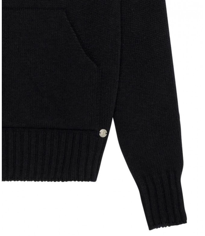 RON PULL FIN À CAPUCHE MARINE NOIR