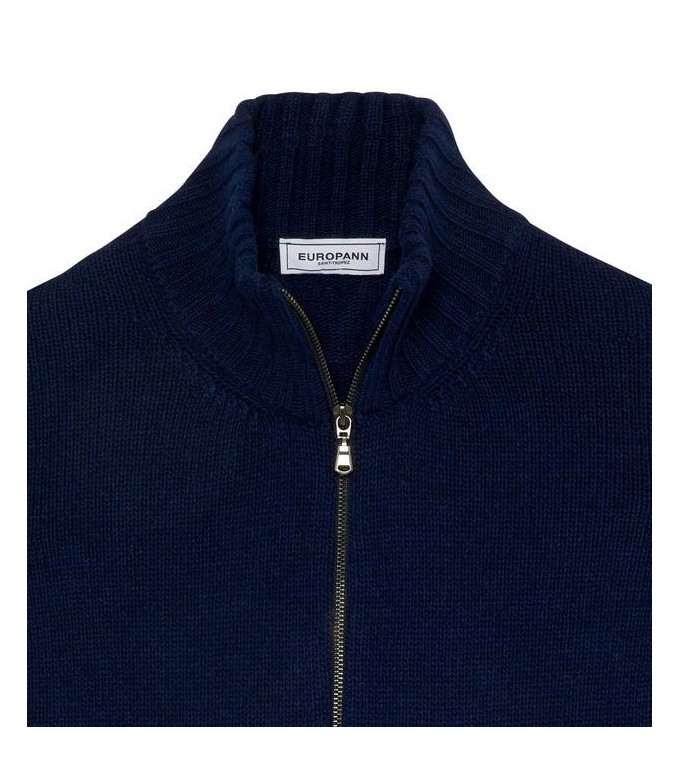 WILLEM NAVY ZIPPED JACKET
