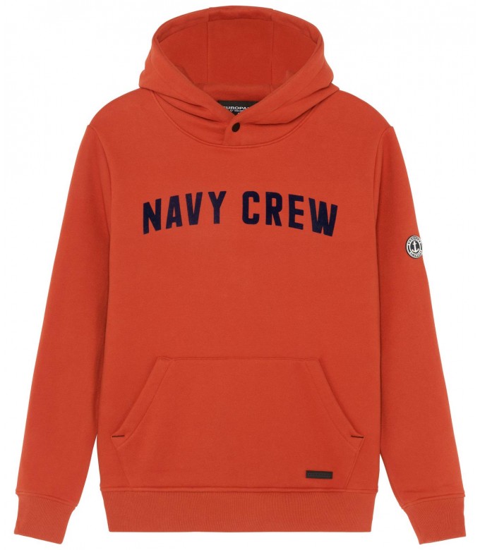 BOB SWEATSHIRT À CAPUCHE ORANGE NAVY CREW
