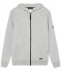 CORK ZIPPED HOODED SWEATSHIRT GREY