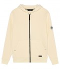 CORK SWEATSHIRT ZIPPÉ À CAPUCHE IVOIRE