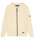 CORK ZIPPED HOODED SWEATSHIRT IVORY