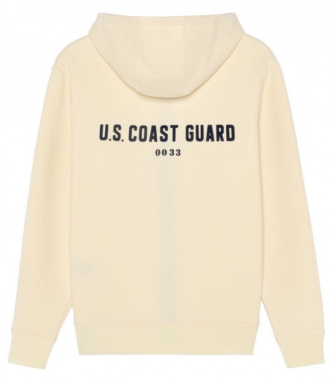 CORK ZIPPED HOODED SWEATSHIRT IVORY