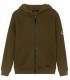 CORK ZIPPED HOODED SWEATSHIRT KHAKI