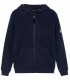 CORK ZIPPED HOODED SWEATSHIRT NAVY