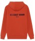 CORK ZIPPED HOODED SWEATSHIRT ORANGE