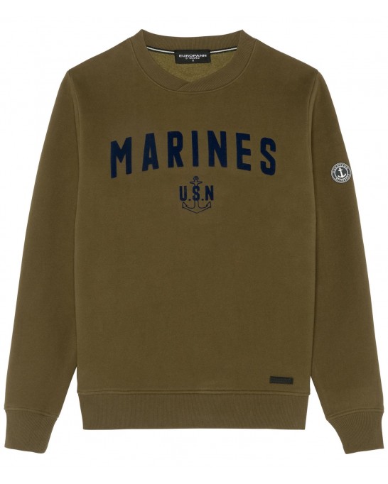 SAMY SWEATSHIRT ROUND NECK KHAKI MARINES