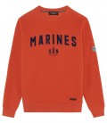 SAMY SWEATSHIRT COL ROND ORANGE MARINES