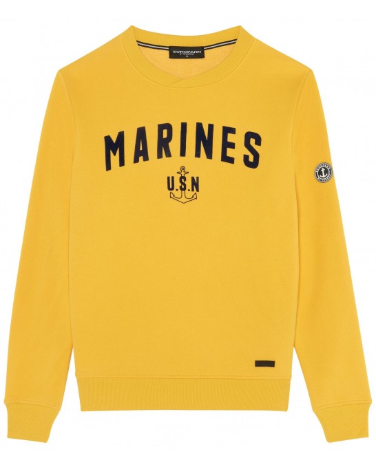 SAMY SWEATSHIRT ROUND NECK BANANA MARINES