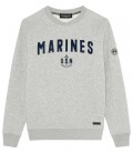 SAMY SWEATSHIRT COL ROND GRIS MARINES