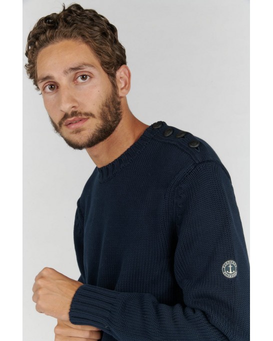 PAUL NAVY ROUND NECK SWEATER