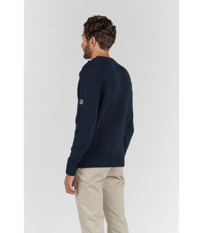 PAUL NAVY ROUND NECK SWEATER