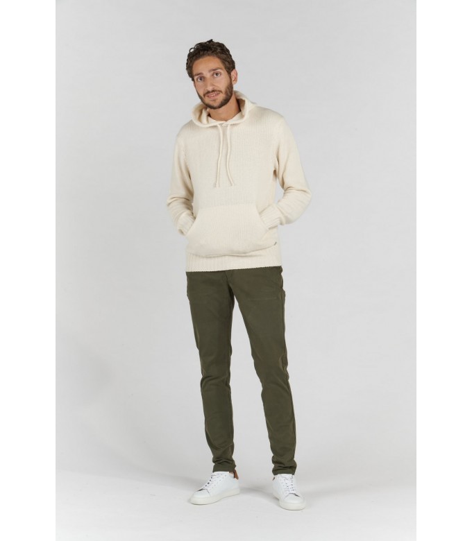 RON IVORY HOODED SWEATER