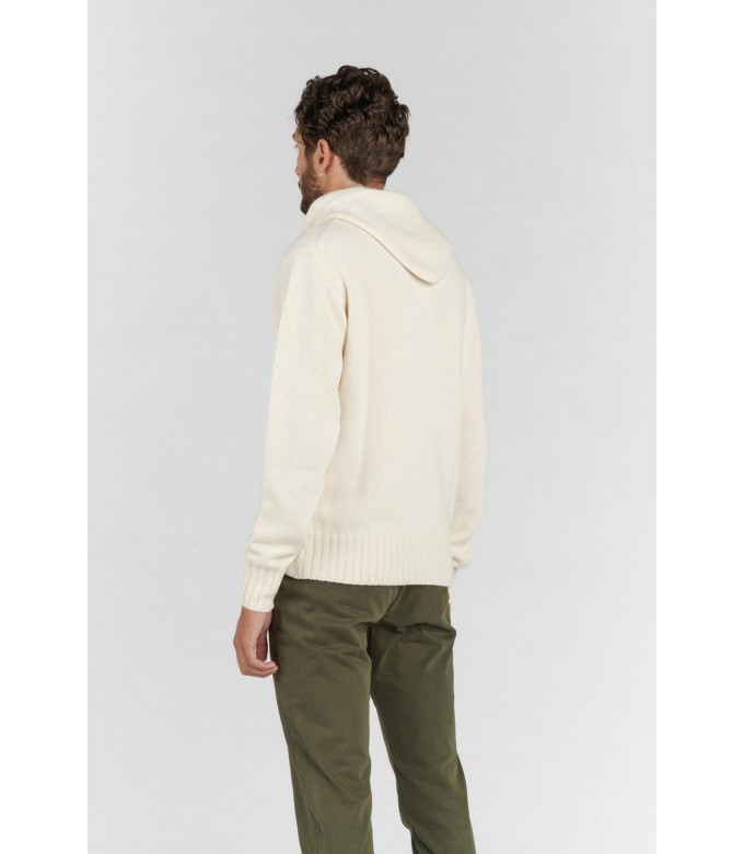 RON IVORY HOODED SWEATER