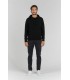 RON PULL FIN À CAPUCHE MARINE NOIR