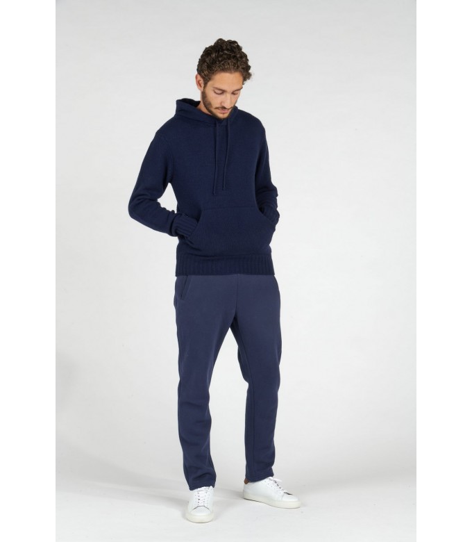 RON NAVY HOODED SWEATER