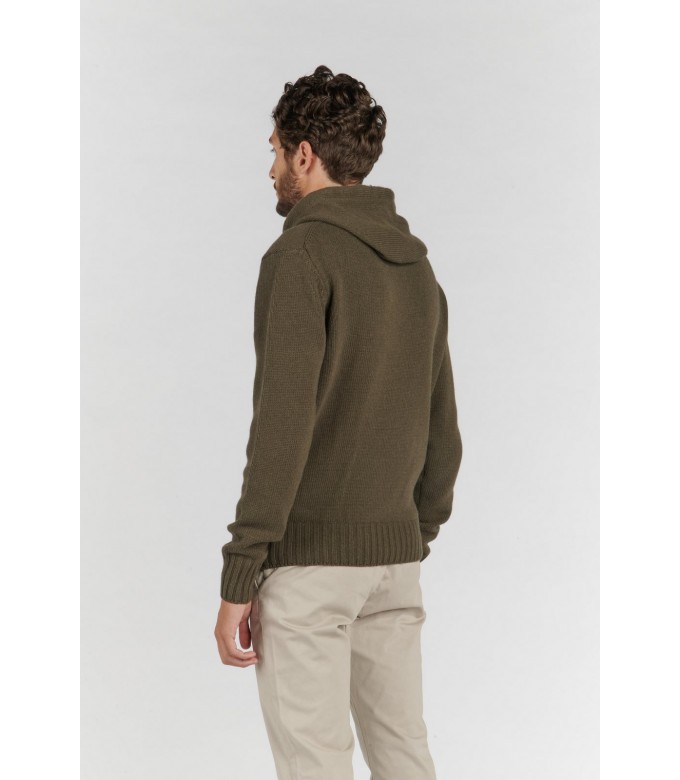RON KHAKI HOODED SWEATER
