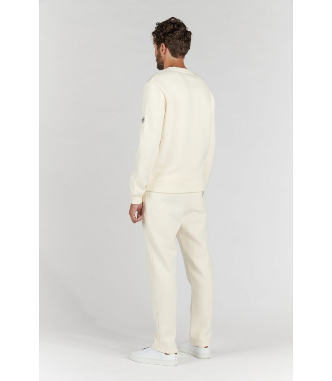SAMY SWEATSHIRT ROUND NECK IVORY MARINES