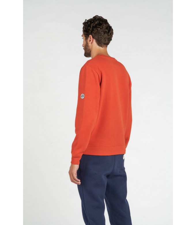 SAMY SWEATSHIRT COL ROND ORANGE MARINES