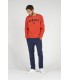 SAMY SWEATSHIRT COL ROND ORANGE MARINES