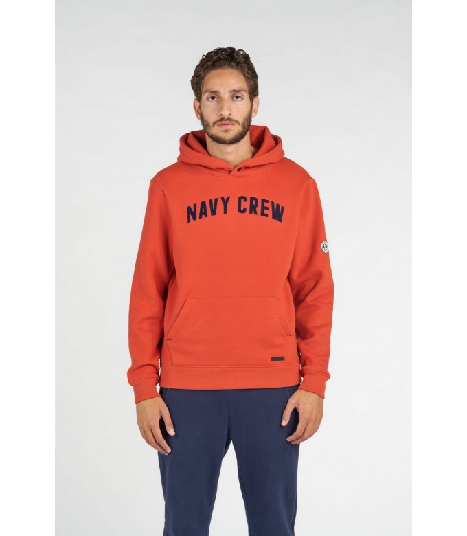 BOB SWEATSHIRT À CAPUCHE ORANGE NAVY CREW