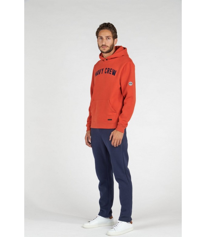 BOB SWEATSHIRT À CAPUCHE ORANGE NAVY CREW