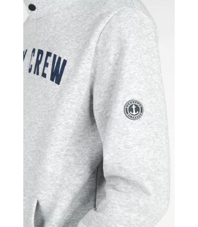 HOODED GREY BOB SWEATSHIRT NAVY CREW