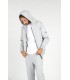 CORK ZIPPED HOODED SWEATSHIRT GREY