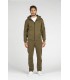 CORK ZIPPED HOODED SWEATSHIRT KHAKI