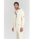 CORK ZIPPED HOODED SWEATSHIRT IVORY