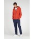 CORK ZIPPED HOODED SWEATSHIRT ORANGE