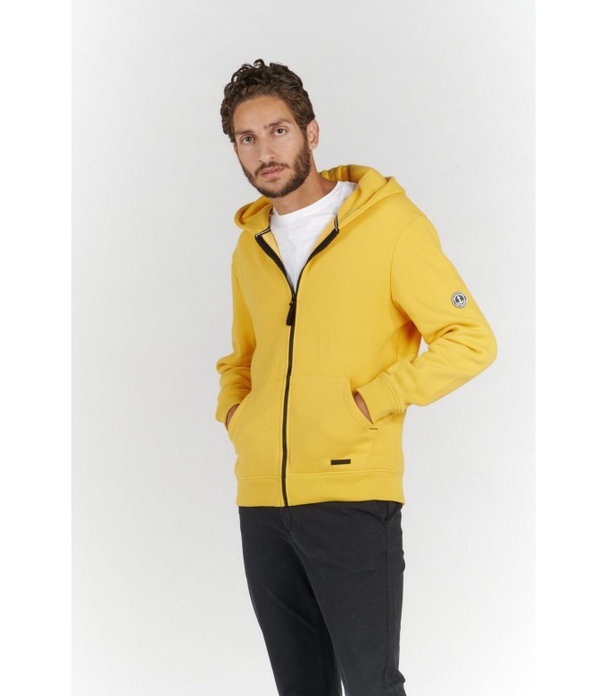 CORK SWEATSHIRT ZIPPÉ À CAPUCHE BANANA