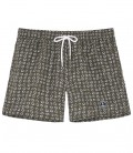 ALVARO - Bronze printed swim shorts