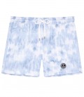 ANGE - Short de Bain imprimé tie & dye bleu ciel