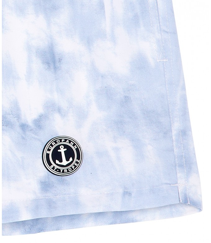 ANGE - Short de bain imprimé bandana indigo