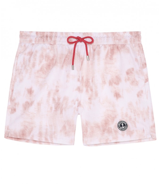 ANGE - Short de Bain imprimé tie & dye pale