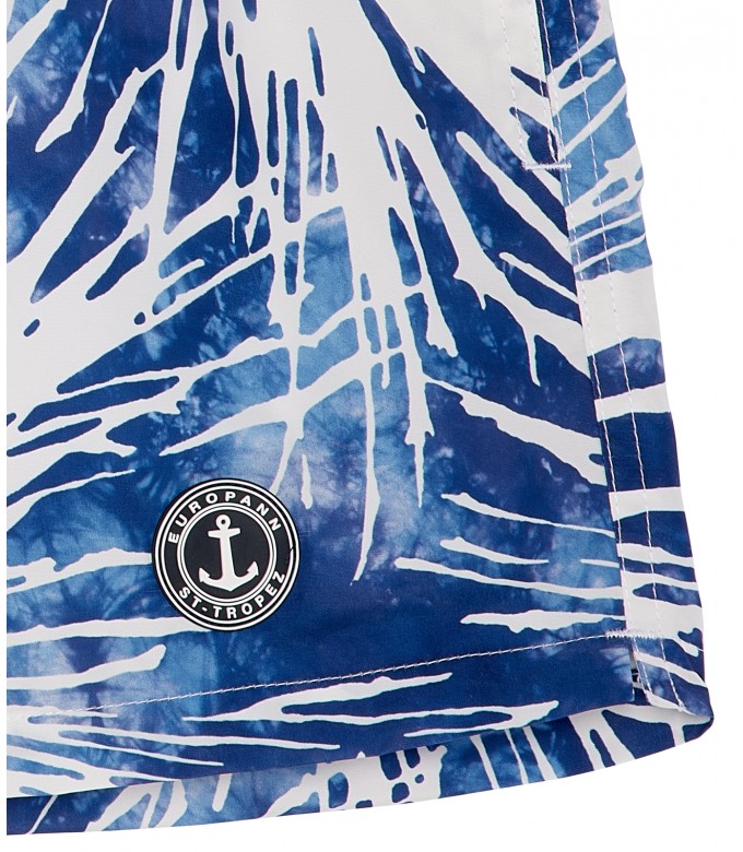 EROS - Short de bain original imprimé indigo