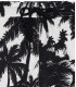 MIAMI - Black printed swim shorts with palm trees motif