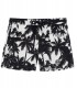 MIAMI - Black printed swim shorts with palm trees motif