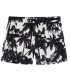 MIAMI - Short de bain imprimé noir motif palmiers