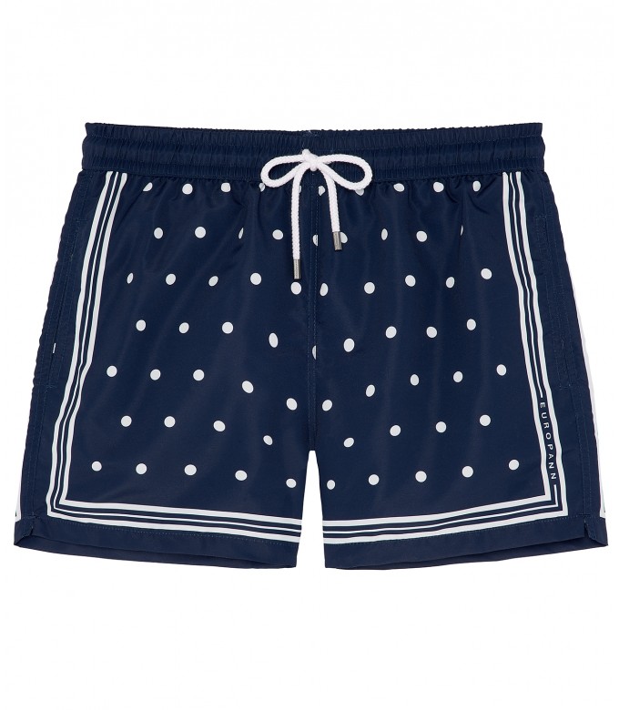 SEVILLE - Navy printed swim shorts