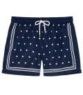 SEVILLE - Navy printed swim shorts