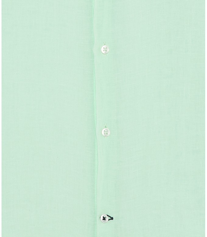 DIVA - Chemise unie lin aqua