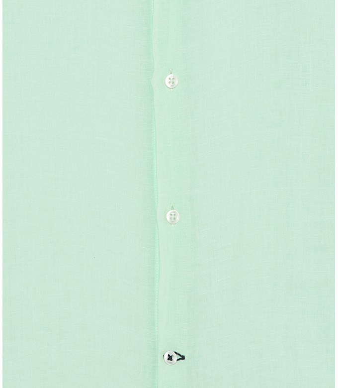 DIVA - Plain linen shirt aqua