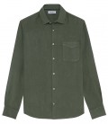 DIVA - Plain linen shirt bronze