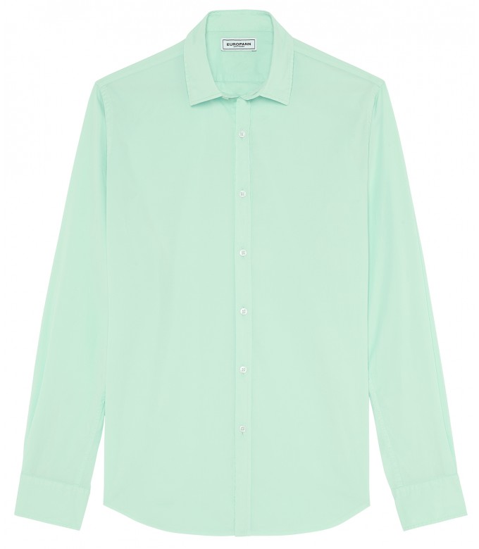 VARDY - Casual aqua cotton voile shirt