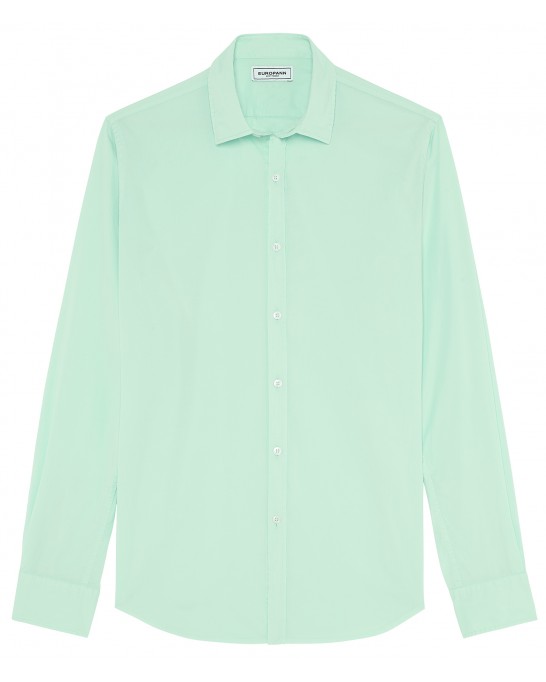 VARDY - Casual aqua cotton voile shirt