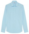 VARDY - Chemise unie voile de coton bleu